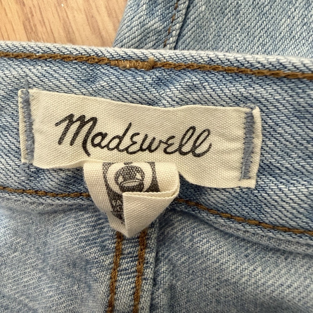 Madewell Women Balloon High Rise Jeans Size 27P Light Wash Button Fly Barrel Leg - Picture 9 of 13